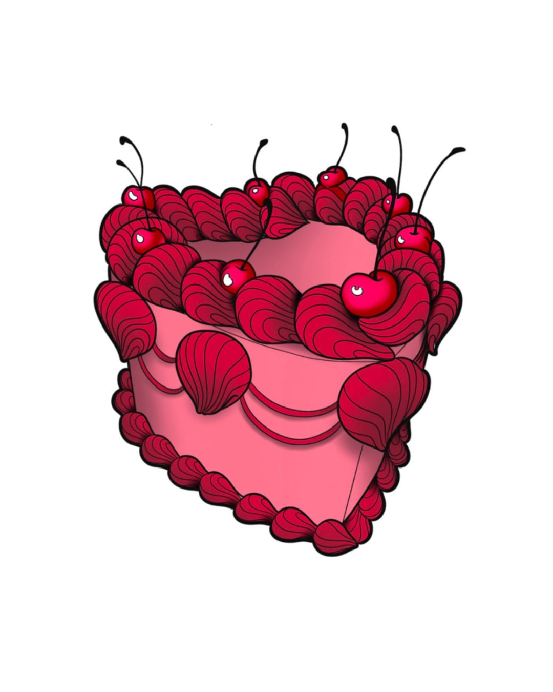 Cherry Cake | Neo Traditional Style Tattoo | Deposit | Flash by @mlillustre