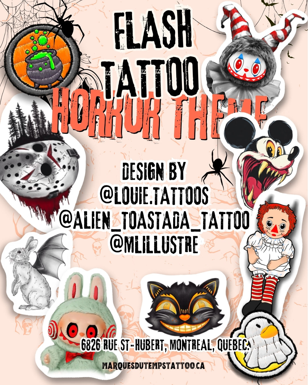 Horror-Themed Flash Tattoos in Montreal | Book Now
