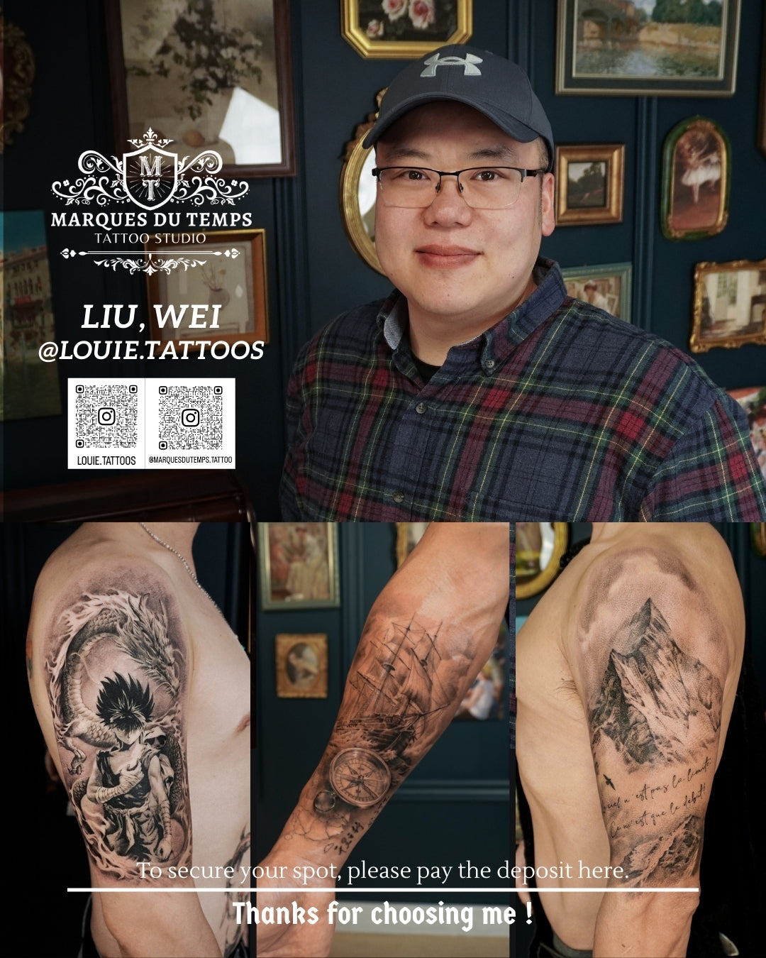 Booking Deposit for Louie.Tattoos