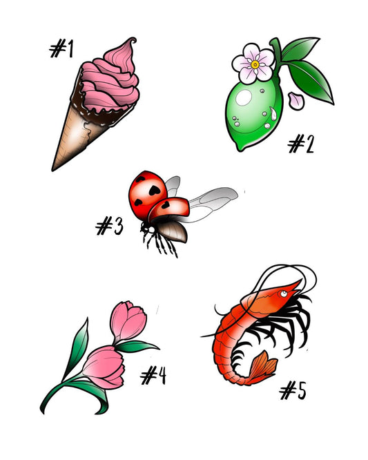 Small Tattoo Part 1| Neo Traditional Style Tattoo | Deposit | 3inches | $175 Flash by @mlillustre